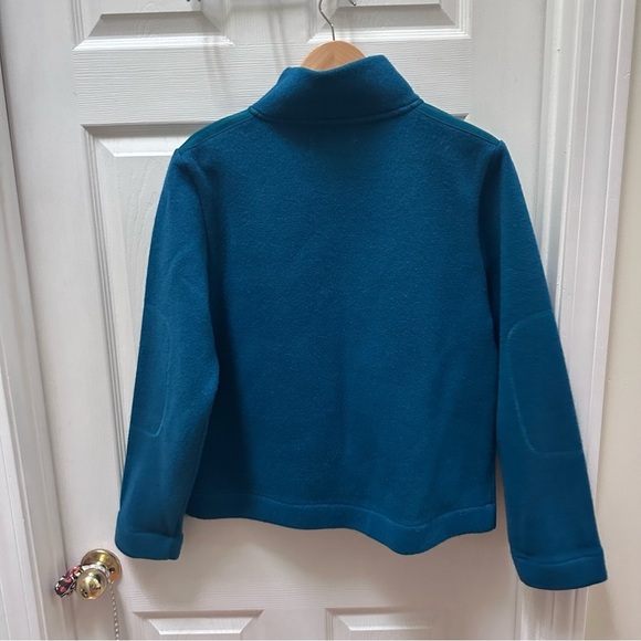 IRELANDS EYE teal blue full zip sweater wool sz medium M - Picture 3 of 6